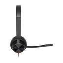 Auriculares Poly Blackwire 3320 para Microsoft Teams USB-C + Adaptador USB-C/A/ con Micrófono/ USB Tipo-C/ Negros