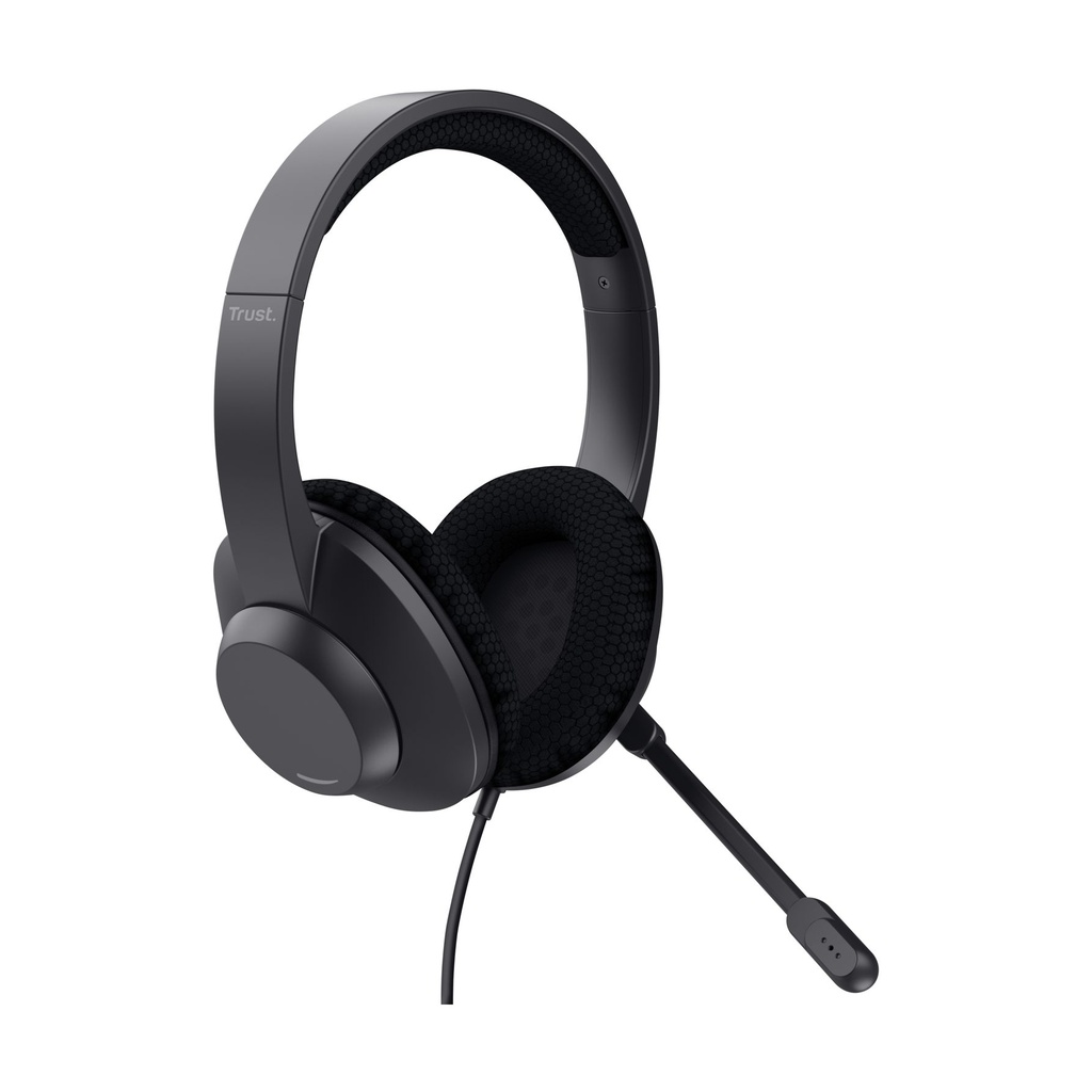 Auriculares Trust Ayda Max USB-ENC/ con Micrófono/ USB/ Negros