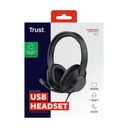 Auriculares Trust Ayda Max USB/ con Micrófono/ USB/ Negros