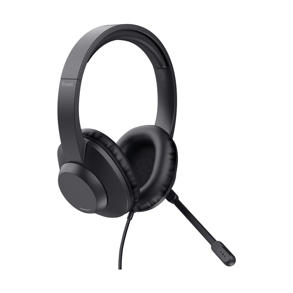 Auriculares Trust Ayda Max/ con Micrófono/ Jack 3.5/ Negros
