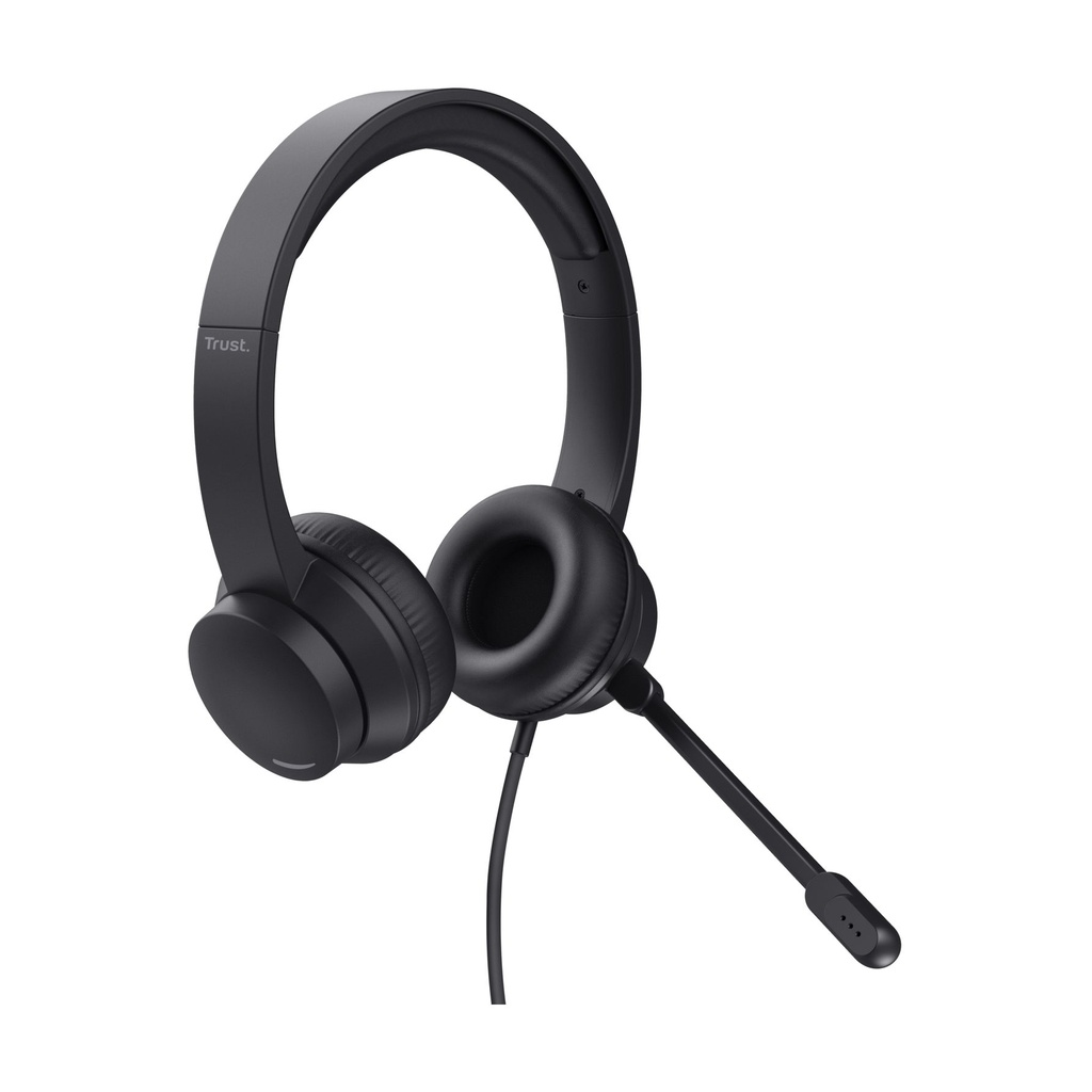 Auriculares Trust HS-201 USB/ con Micrófono/ USB/ Negros
