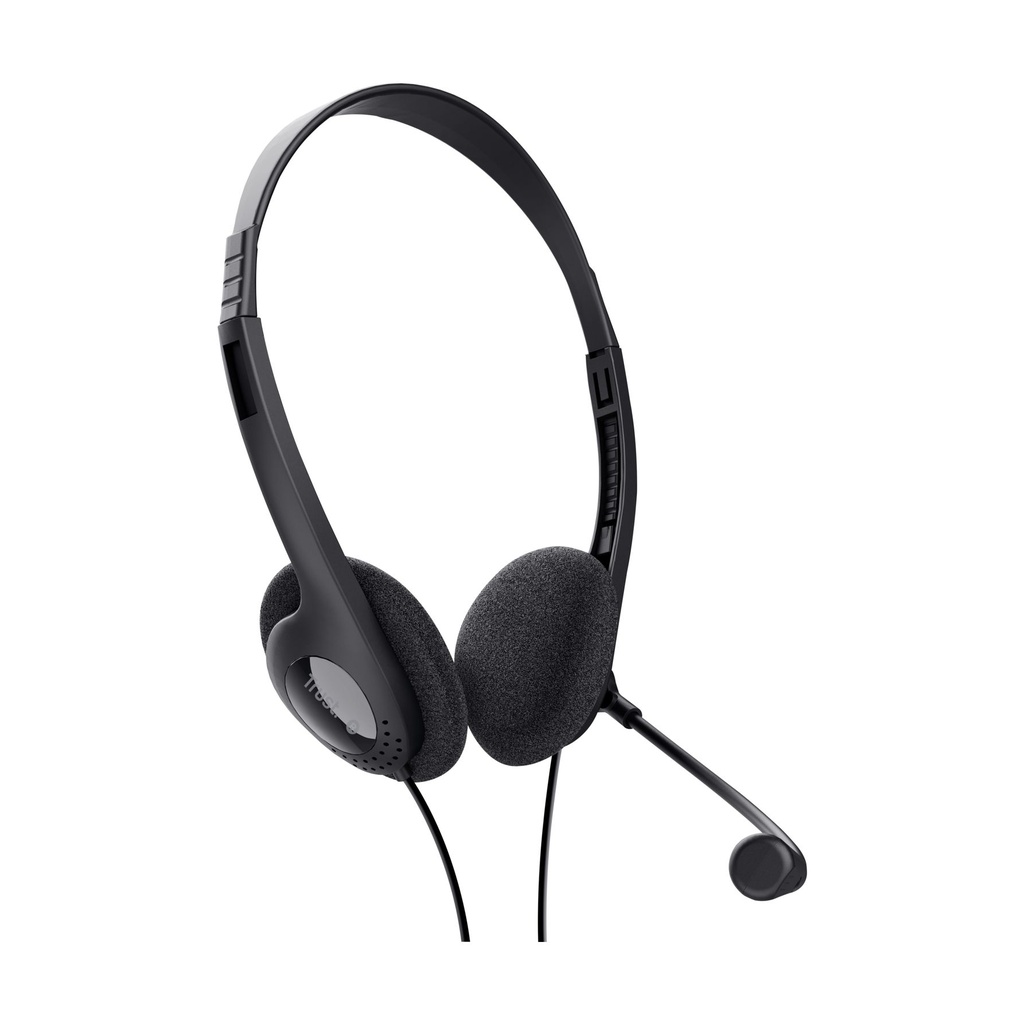 Auriculares Trust Primo Chat/ con Micrófono/ Jack 3.5/ Negros