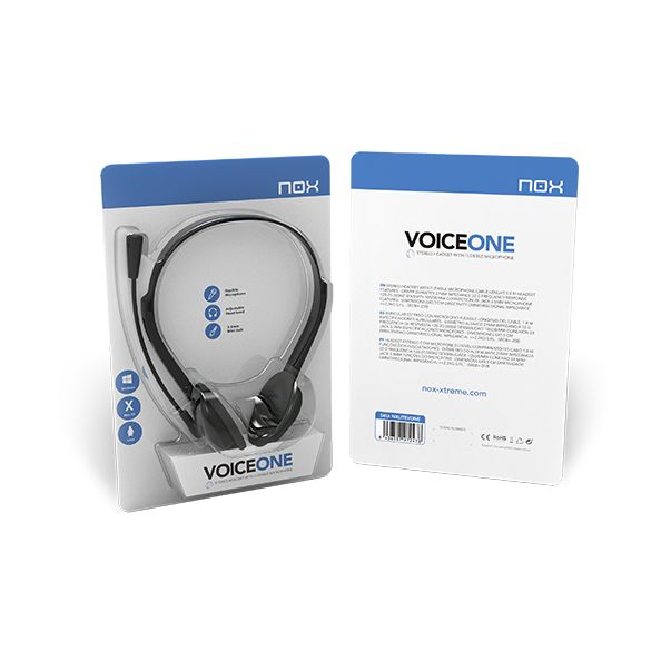 Auriculares Nox Voice One/ con Micrófono/ Jack 3.5/ Negros