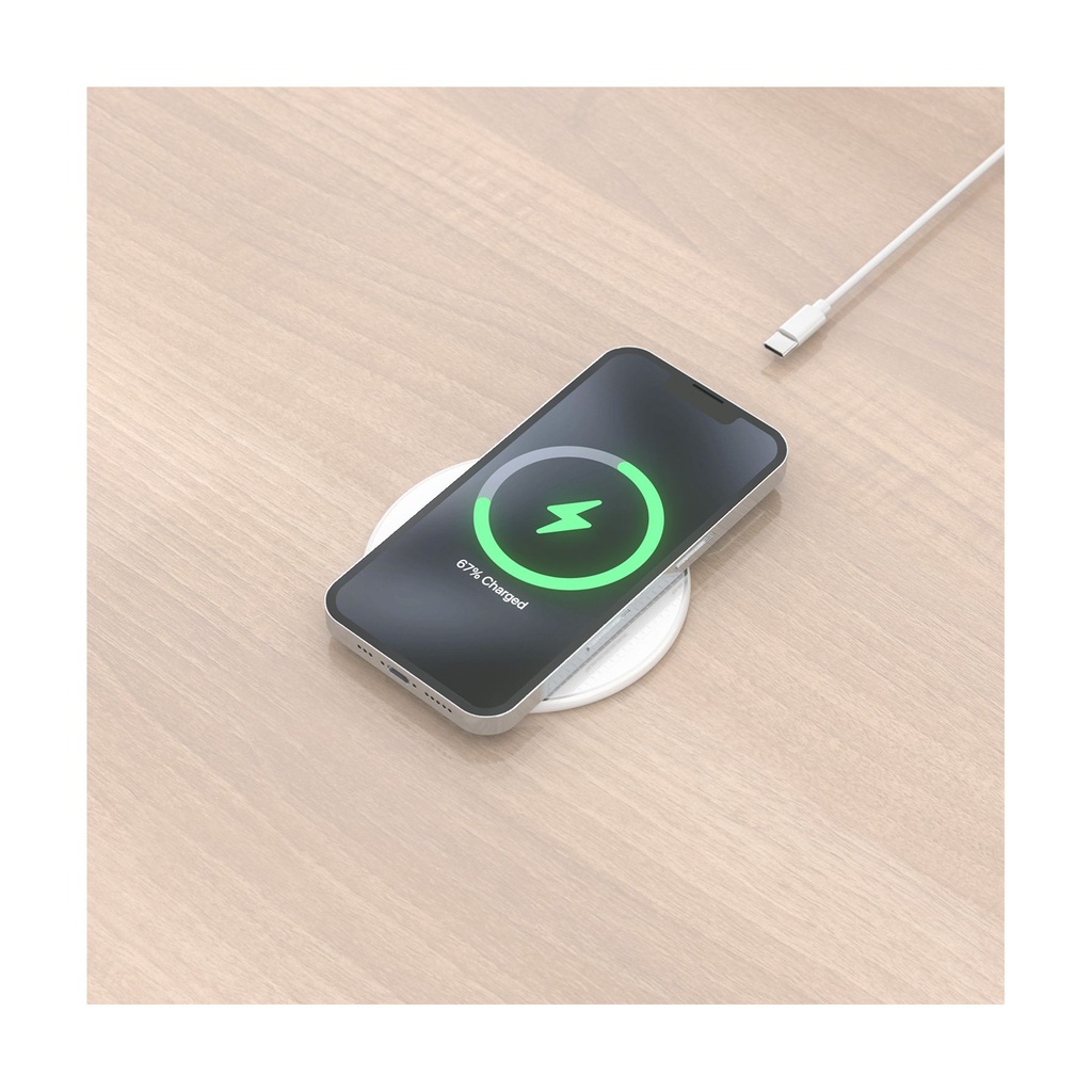 Base de carga Inalámbrica Aisens ASCH-15W1WC057-W/ 15W/ Blanco