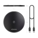 Base de carga Inalámbrica Aisens ASCH-15W1WC058-BK 15W/ Negro