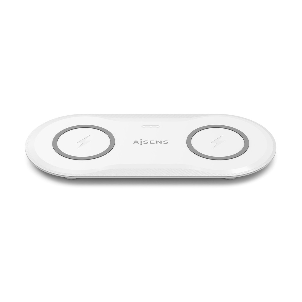Base de carga Inalámbrica Aisens ASCH-15W2WC059-W/ 15W/ Blanco