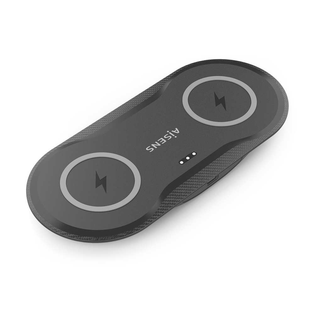 Base de carga Inalámbrica Aisens ASCH-15W2WC060-BK/ 15W/ Negro