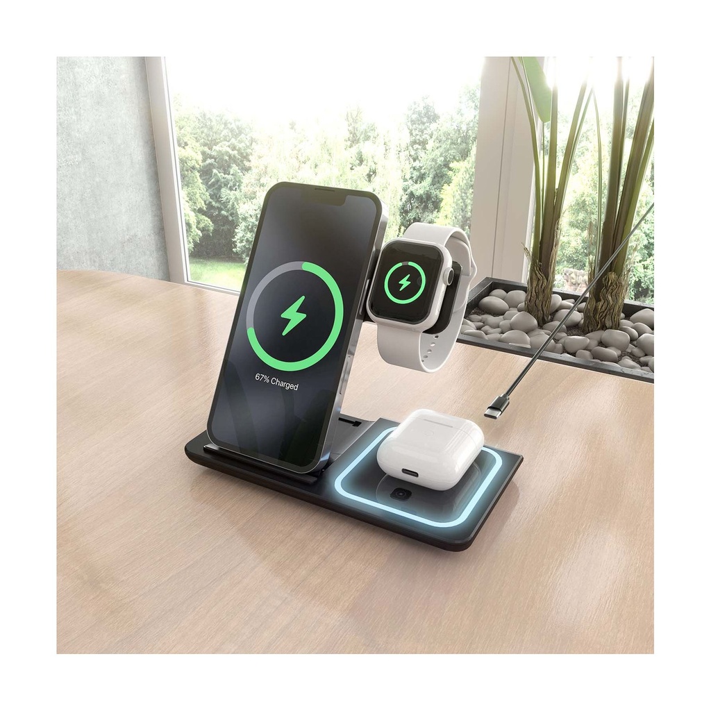 Aisens Wireless Charging Base ASCH-15W3WC043-BK/ 15W