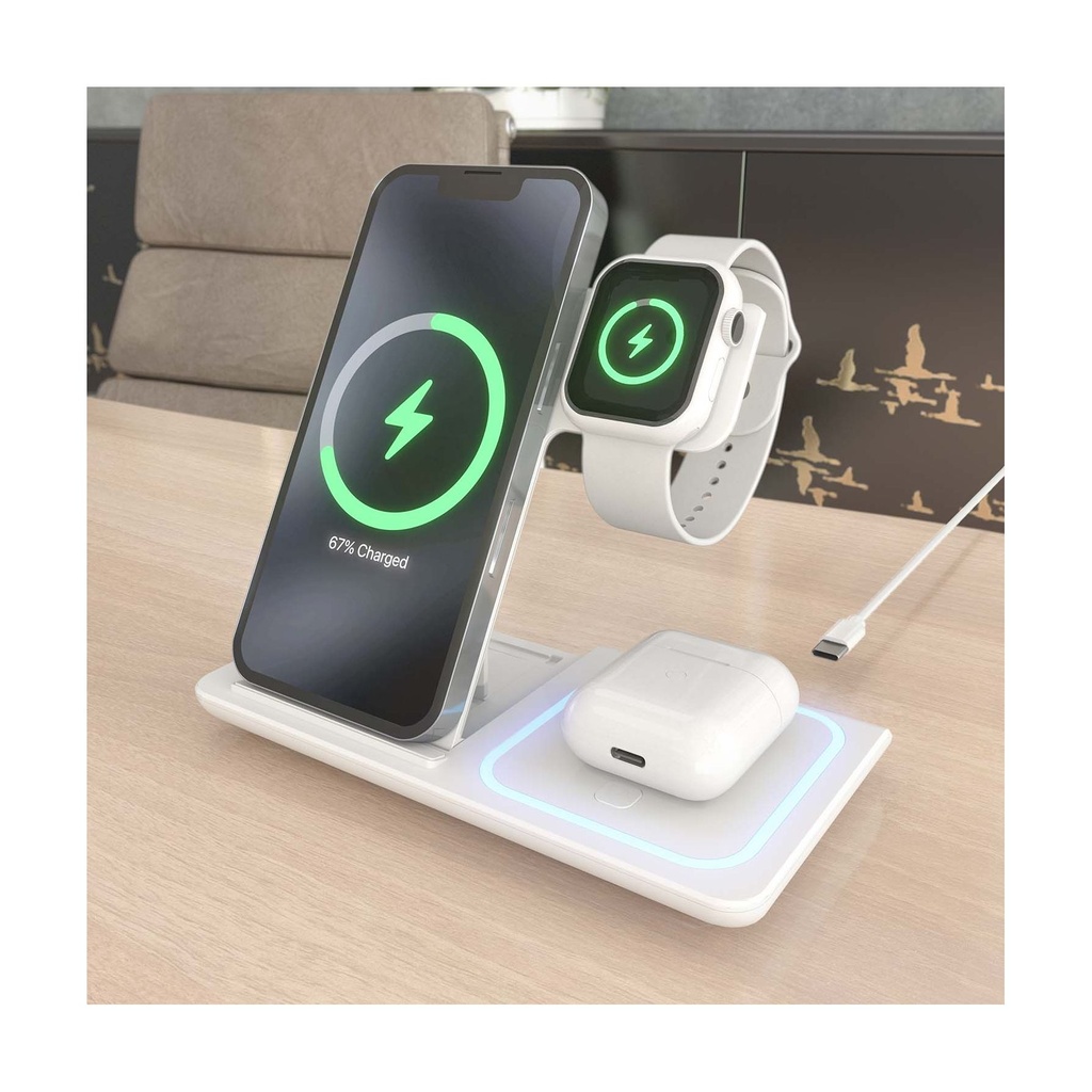 Aisens Wireless Charging Base ASCH-15W3WC044-W/ 15W