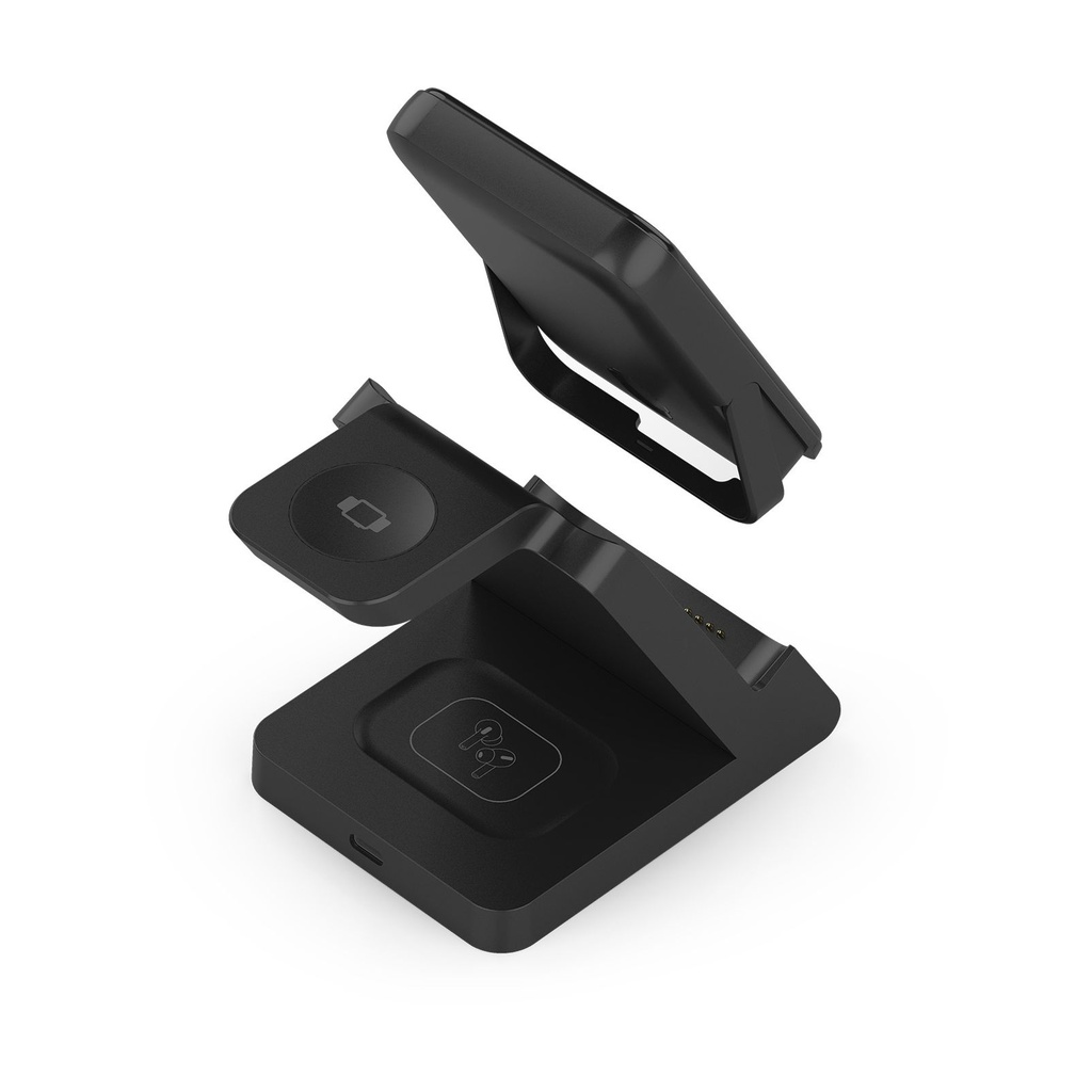 Base de carga Inalámbrica Aisens ASCH-15W4WC064-BK/ 15W/ Negro