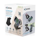 Base de carga Inalámbrica Aisens ASCH-15W4WC064-BK/ 15W/ Negro