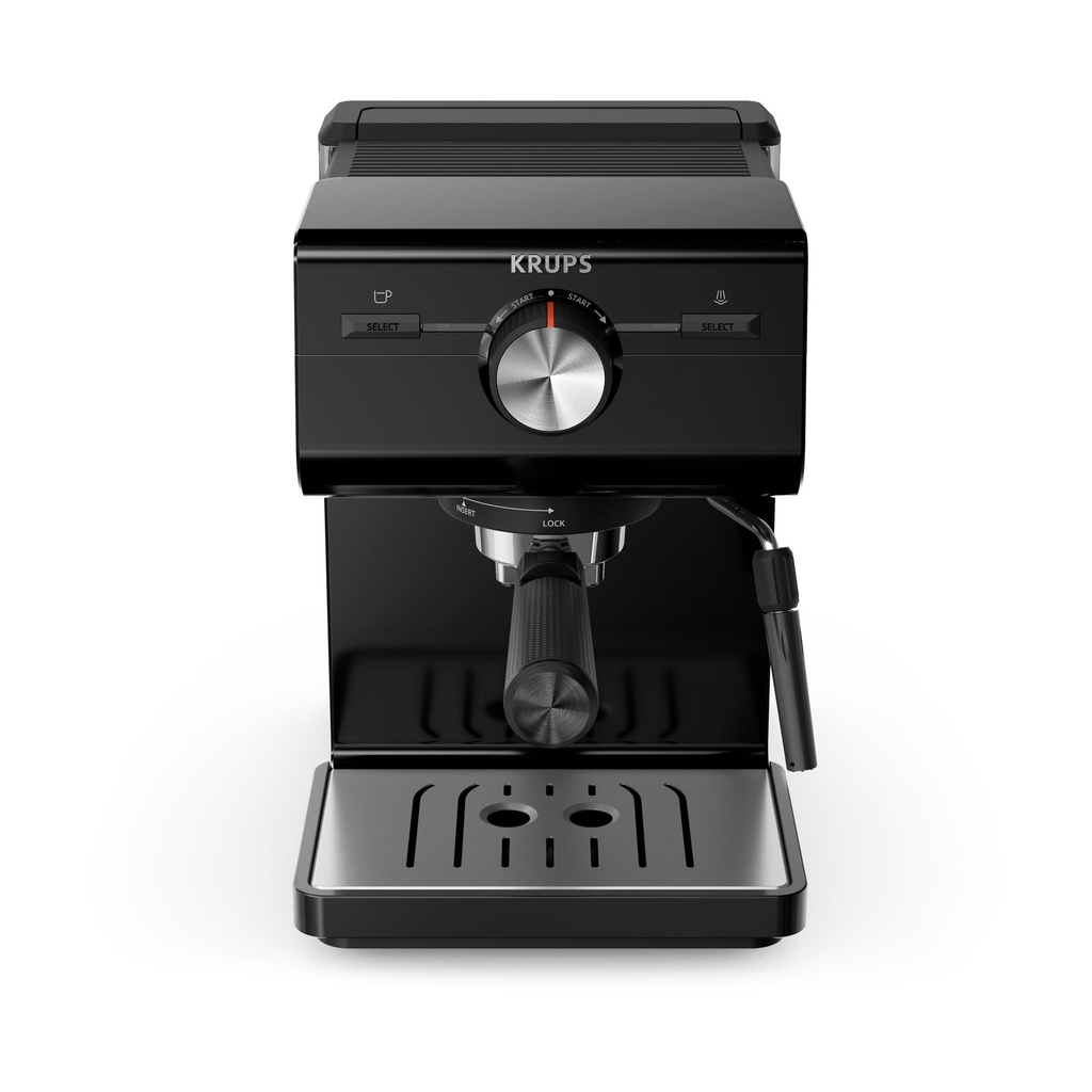 Cafetera Expreso Krups Authentic XP381810/ 1140W/ 15 Bares/ Negra