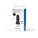 Aisens Car Charger ASCH-CAR2PQC-BK/ 1xUSB-Type C/ 1xUSB/ 38W