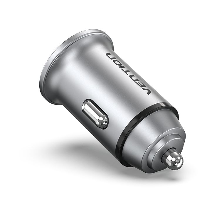 Vention Car Charger FFFH0/ 1xUSB-Type C/ 1xUSB/ 30W
