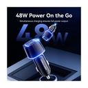 Cargador de Coche Vention FFRB0/ 1xUSB-Tipo C/ 1xUSB/ 48W