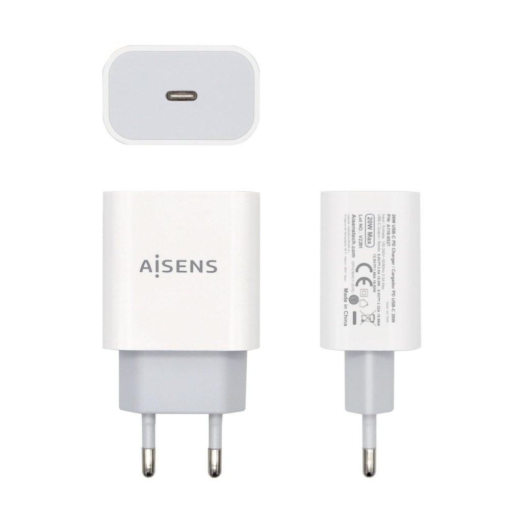 Aisens A110-0537 Wall Charger/ 1xUSB Type-C/ 20W