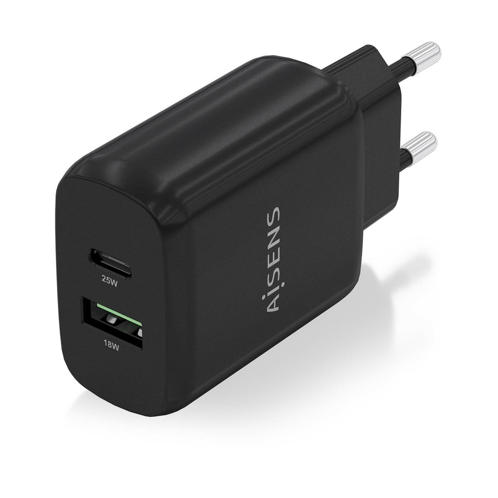 Aisens A110-0759 Wall Charger/ 1xUSB Type-C/ 1xUSB/ 25W