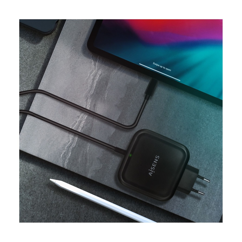 Aisens ASCH-1PD65WL-BK Wall Charger / 1xUSB Type-C / 65W