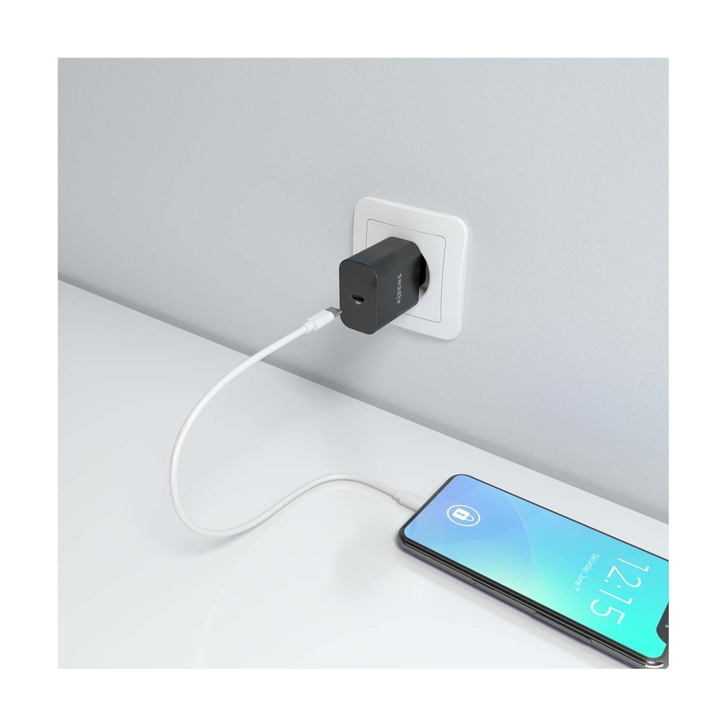 Aisens A110-0939 GaN Wall Charger / 1xUSB Type-C / 20W / Black