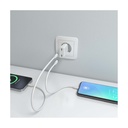 Aisens GaN Wall Charger ASCH-30W2P048-W/ 2xUSB Type-C/ 30W/ White