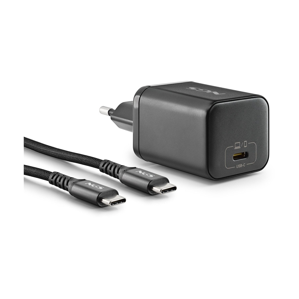 Cargador de Pared GaN NGS Bud 65W/ 1xUSB Tipo-C/ 65W