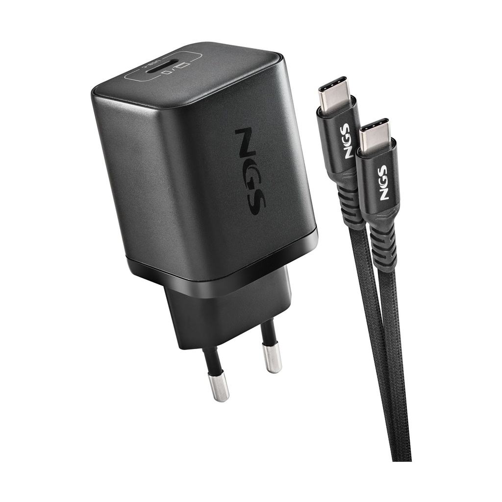 Cargador de Pared GaN NGS Bud 65W/ 1xUSB Tipo-C/ 65W