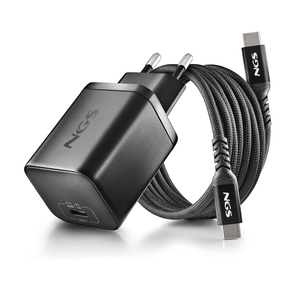 Cargador de Pared GaN NGS Bud 65W/ 1xUSB Tipo-C/ 65W