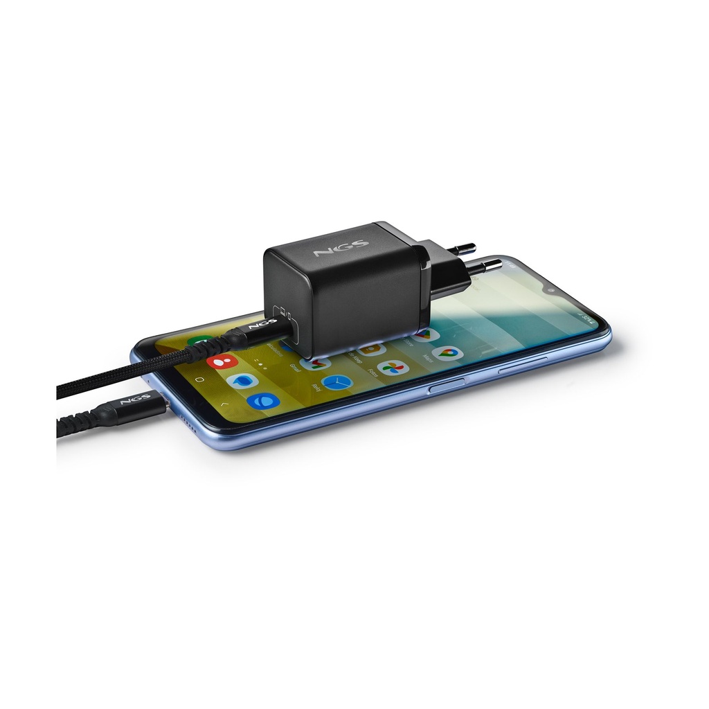 Cargador de Pared GaN NGS Bud 65W/ 1xUSB Tipo-C/ 65W