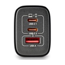Cargador de Pared GaN NGS Era 65W/ 2xUSB Tipo-C/ 1xUSB/ 65W