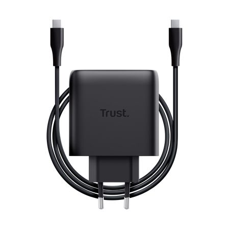 Cargador de Pared GaN Trust Maxo 65W/ 1xUSB Tipo-C/ Incluye Cable USB Tipo-C/ 65W