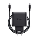 Cargador de Pared GaN Trust Maxo 65W/ 1xUSB Tipo-C/ Incluye Cable USB Tipo-C/ 65W