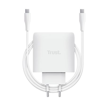 Cargador de Pared GaN Trust Maxo 65W/ 1xUSB Tipo-C/ Incluye Cable USB Tipo-C/ 65W