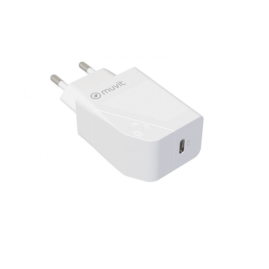 Muvit For Change Wall Charger MCPAK0044/ 1xUSB Type-C + USB Type-C Cable/ 20W