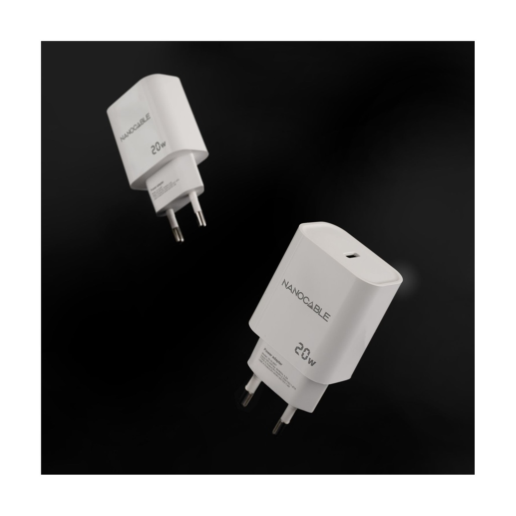 Nanocable Wall Charger 10.10.2005/ 1xUSB Type-C/ 20W/ White
