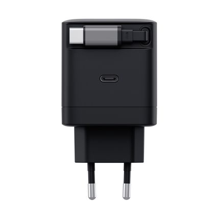 Cargador de Pared Trust Maxo 65W/ 1xUSB Tipo-C/ Incluye Cable USB Tipo-C Retráctil/ 65W