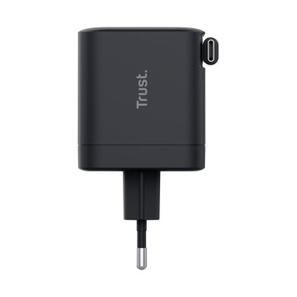 Cargador de Pared Trust Maxo 65W/ 1xUSB Tipo-C/ Incluye Cable USB Tipo-C Retráctil/ 65W