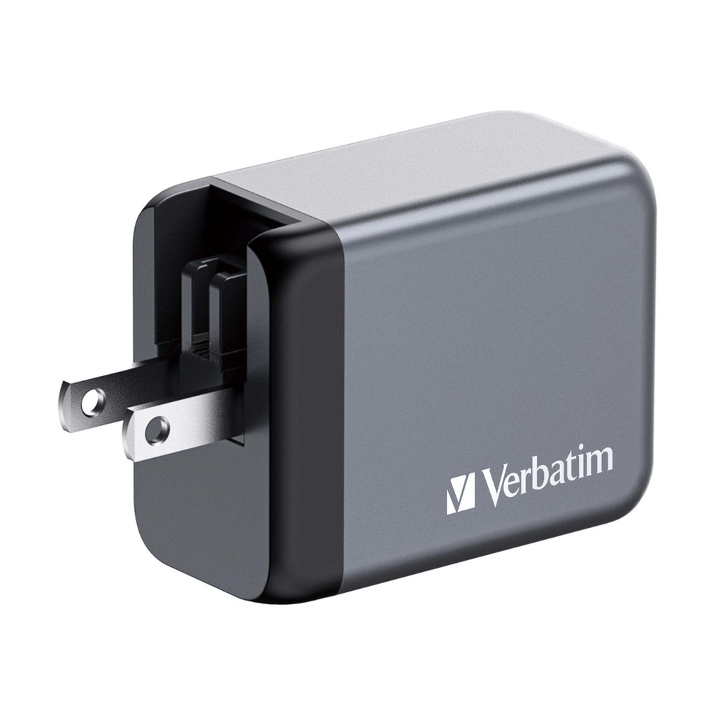 Verbatim GNC-65 GaN Universal Wall Charger for Travel / 2xUSB Type-C / 1xUSB / 65W