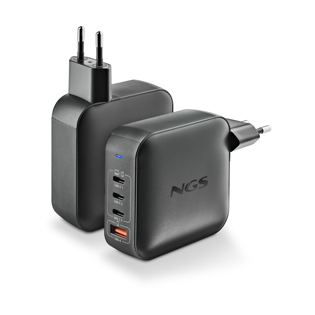 Cargador de Portátil GaN NGS BUD 165W/ 165W/ Automático/ Voltaje 5-21V