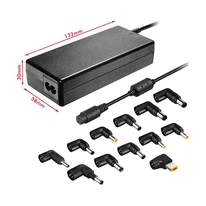 Cargador de Portátil Leotec Home/ 90W/ Automático/ 12 Conectores/ Voltaje 15-20V