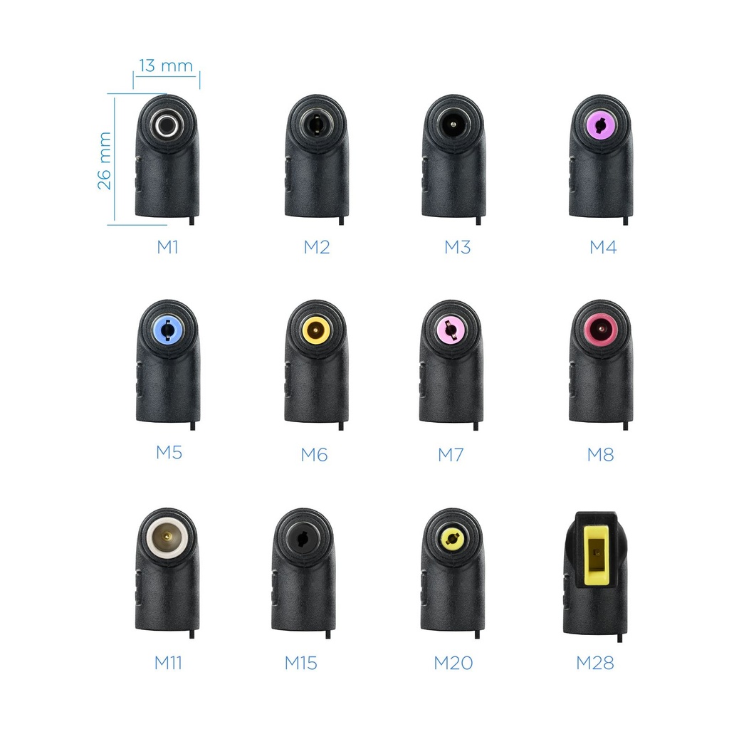 Cargador de Portátil TooQ TQLC-90BS02AT/ 90W/ Automático/ 12 Conectores/ Voltaje 12-20V/ 1 USB