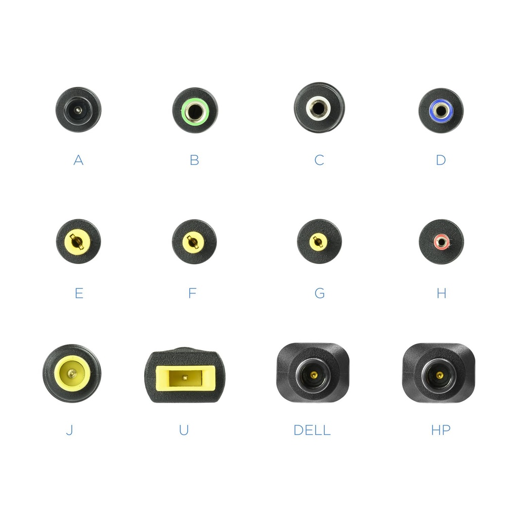 Cargador de Portátil TooQ TQLC-90BS02M/ 90W/ Manual/ 12 Conectores/ Voltaje 15-24V/ 1 USB