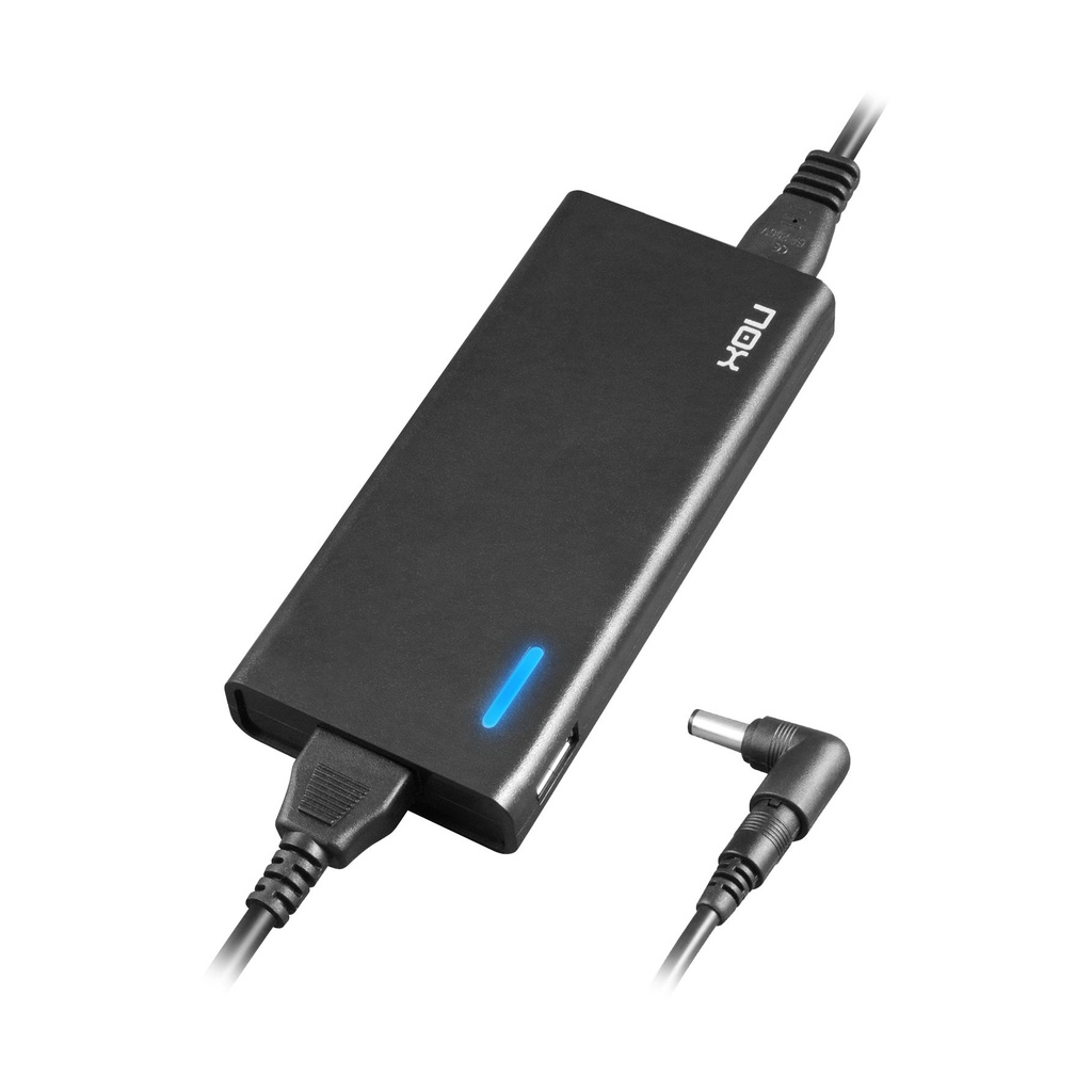 Cargador de Portátil Nox 90W/ 90W/ Automático/ 10 Conectores/ Voltaje 15-20V