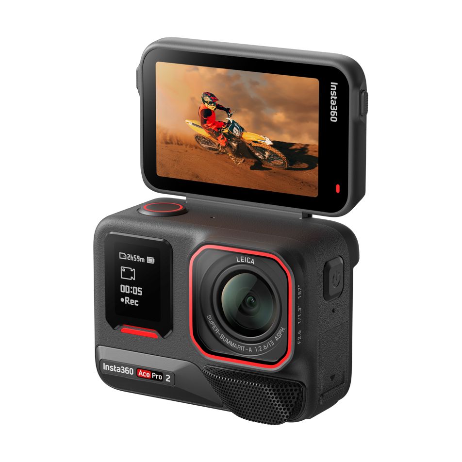 Cámara Digital Deportiva Insta360 Ace Pro 2 Pack de 2 Baterķas/ 8K/ ángulo de visión 180ŗ/ Negra