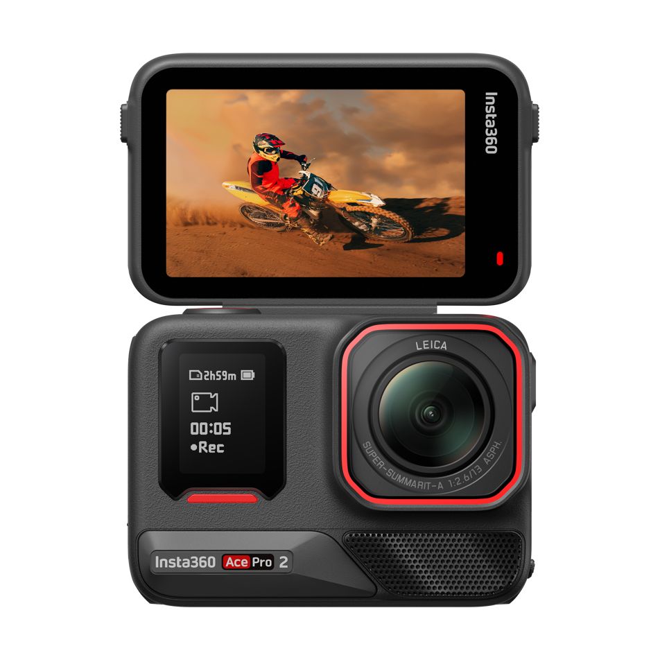 Cámara Digital Deportiva Insta360 Ace Pro 2 Pack de 2 Baterķas/ 8K/ ángulo de visión 180ŗ/ Negra