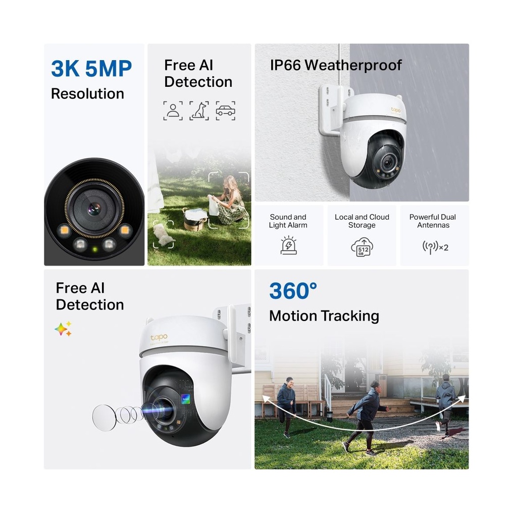 Cámara de Videovigilancia TP-Link Tapo TC43/ Visión Nocturna/ Control desde APP