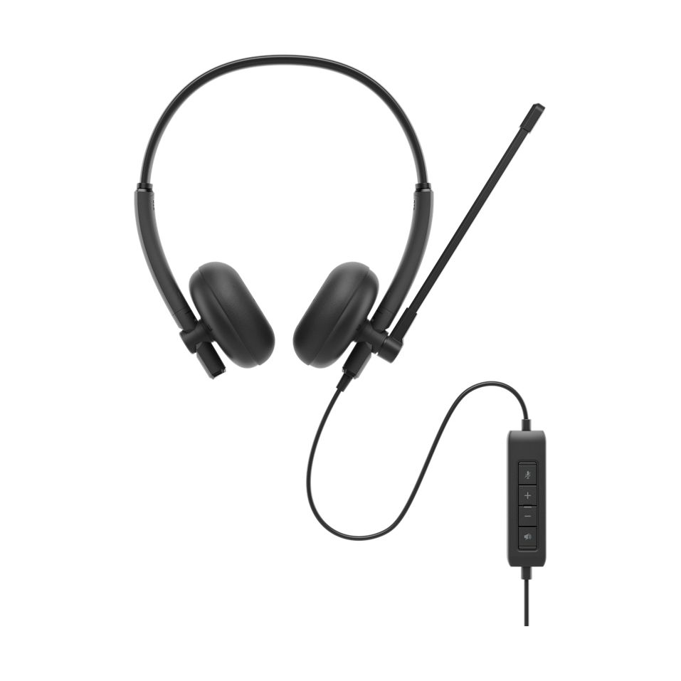 DELL WH125, Alámbrico, Llamadas/Música, 20 - 20000 Hz, 125 g, Auriculares, Negro