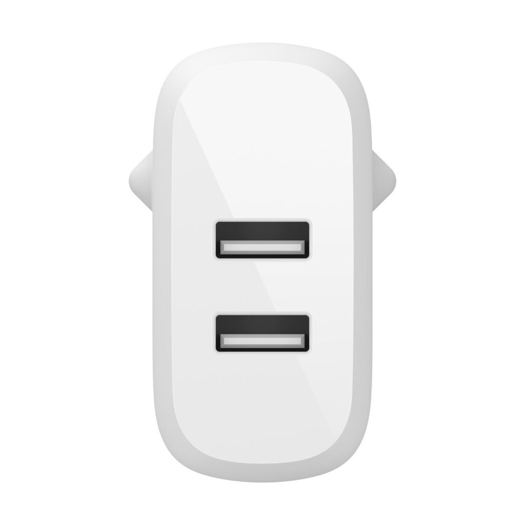 DUAL USB-A CHARGER 12W X2 WHT