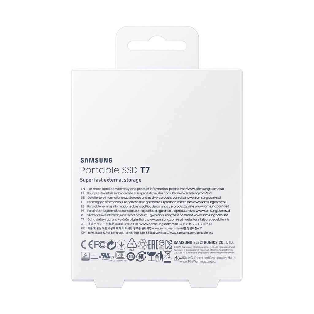 Disco Externo SSD Samsung Portable T7 2TB/ USB 3.2/ Gris