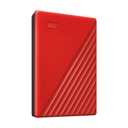 Disco Externo Western Digital My Passport 4TB/ 2.5"/ USB 3.2/ Rojo