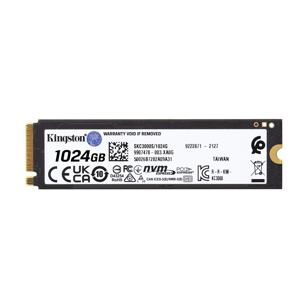 Disco SSD Kingston KC3000 1TB/ M.2 2280 PCIe Gen4/ con Disipador de Calor/ Full Capacity